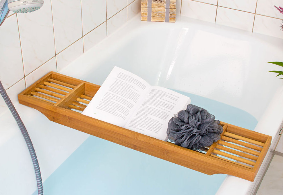 Relaxdays Bamboo Bath Tray & Reviews Wayfair.co.uk